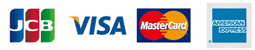 VISA/Master/JCB/AMEX の4種類のカードがご利用いただけます VISA/Master/JCB/AMEX